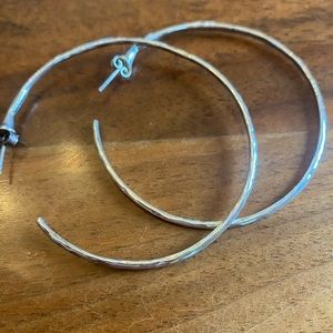 Silpada hoop earrings. Silver.